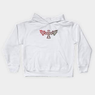 Dragon Bird Tatttoo Red Kids Hoodie